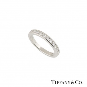 Tiffany & Co. Platinum Diamond Wedding Band 0.33ct